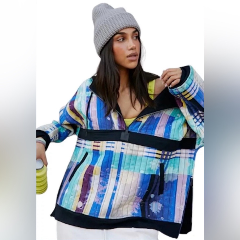 NWT Free People Movement Fast Times Quilted Hoodie Pullover